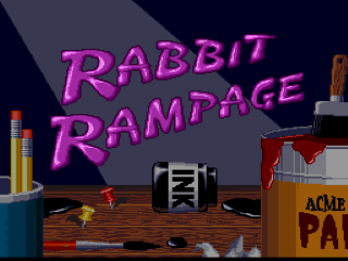 Bugs Bunny Rabbit Rampage title screen for Super Nintendo